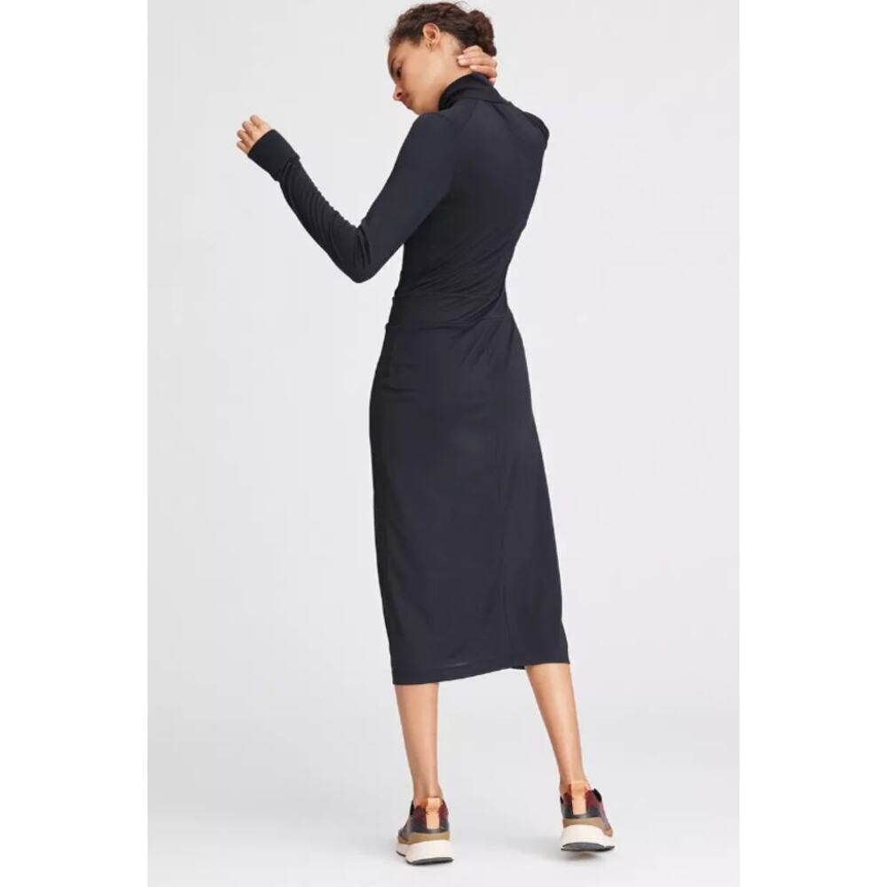 Rag & Bone NWT Black Draped Shaw Midi Dress- Size XXS - Picture 6 of 11